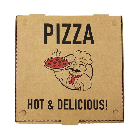 Blutable Pizza Boxes, 12 x 12 x 1.75, Kraft, 50PK REM-BX-KRSTCK-12ISBFL